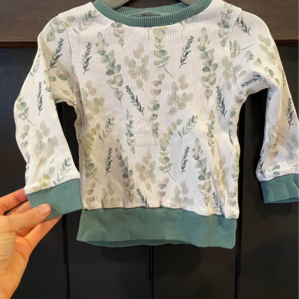 Handmade Eukalyptus Long sleeve shirt (Size: 3-6 months)